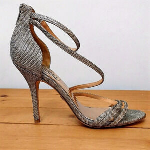 Badgley Mischka Glittering Silver Heels